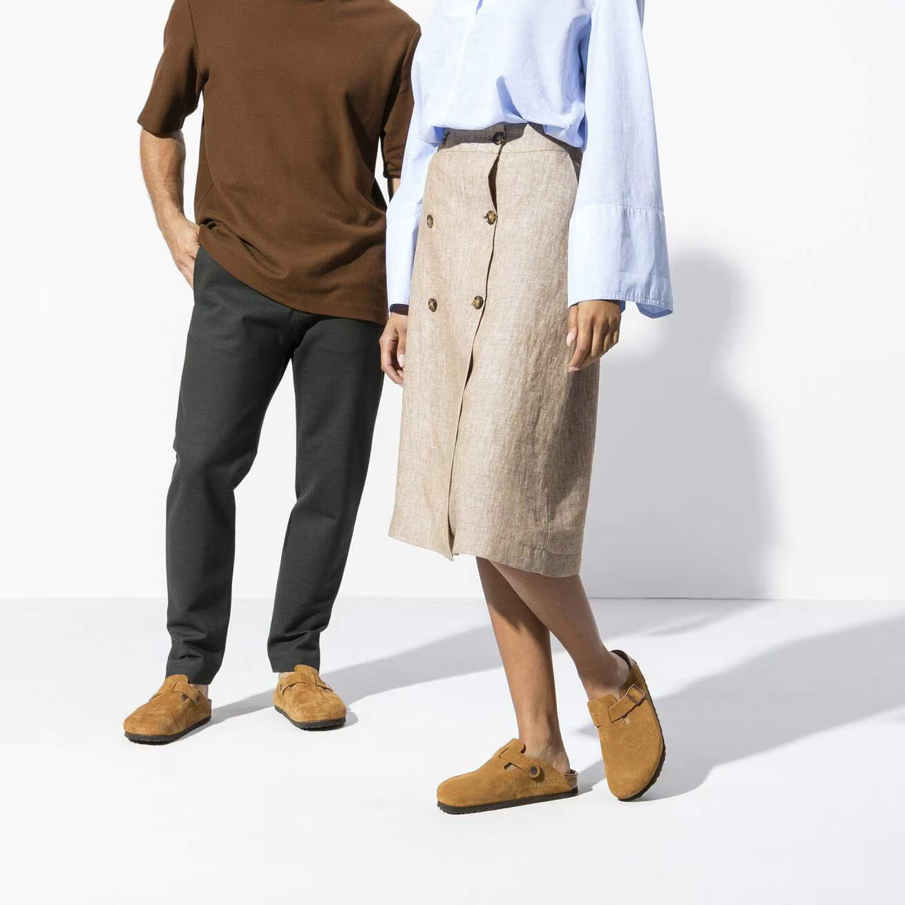Zuecos Birkenstock Boston - Marrón